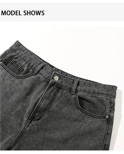 Jeans men's spring and summer 2025 new style trend straight versatile casual pants loose wide-leg mopping trousers