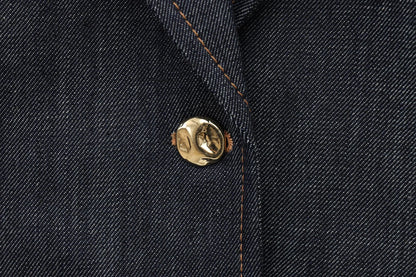 Women Casual Denim Blazer Coat Spring Autumn Female Single Breasted Long Sleeve Lapel Suit Jacket With Pockets New Fashion Outwe