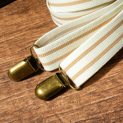 Casual Retro Suspenders for Men Metal Clip British Style Y-Type Suspenders Suit Accessories Anti-slip Stripe Suspender Clip Men