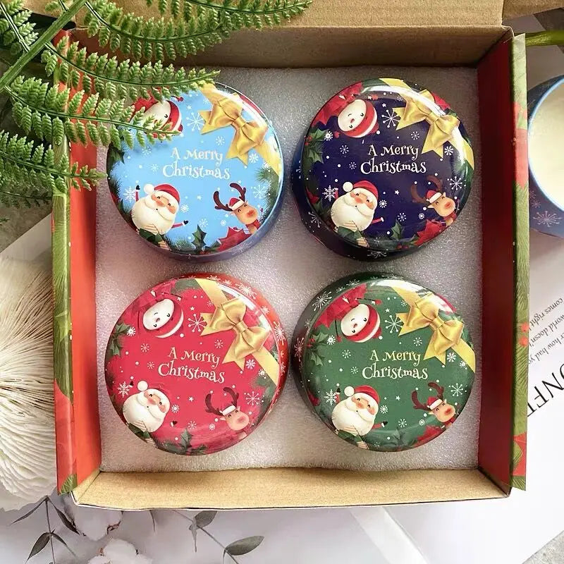 Christmas Candy Box Chocolate Sweets Aromatherapy Candle Jars DIY Ornaments Childrens Christmas Gifts 2023 New Year Decoration