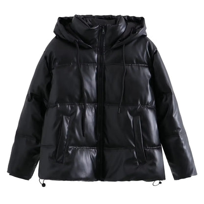Winter Women's Cold Coat Winter Jackets For Women 2023 Warm Leather PU Parkas Winter Coat Promotion Female Outerwear