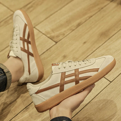 Genuine Leather Men Shoes Flat Casual Fashion Retro Training Shoes Outdoor Comfortable Athletics Sport Shoes Male Sneakers
