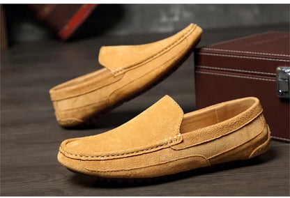Suede Leather Man Loafers Luxury 2022 Casual Shoes For Men Boat Shoes Handmade Men Slipon Driving Shoes Male Moccasins Zapatos
