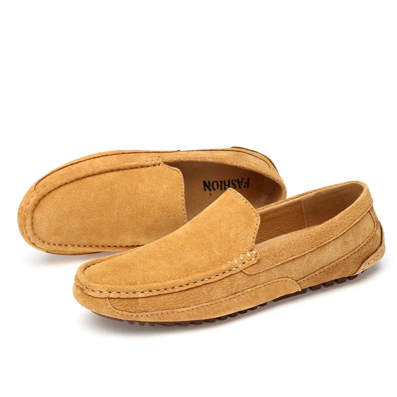 Suede Leather Man Loafers Luxury 2022 Casual Shoes For Men Boat Shoes Handmade Men Slipon Driving Shoes Male Moccasins Zapatos
