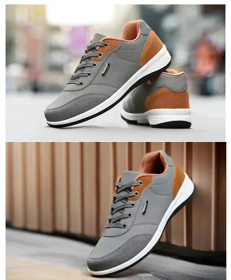 Leather Men Shoes Sneakers Trend Casual Shoe Comfortable Breathable Leisure Male Sneakers Non-slip Footwear Men Sports Shoes