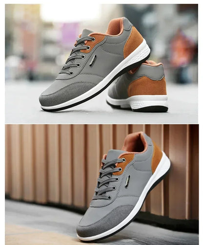 Leather Men Shoes Sneakers Trend Casual Shoe Comfortable Breathable Leisure Male Sneakers Non-slip Footwear Men Sports Shoes