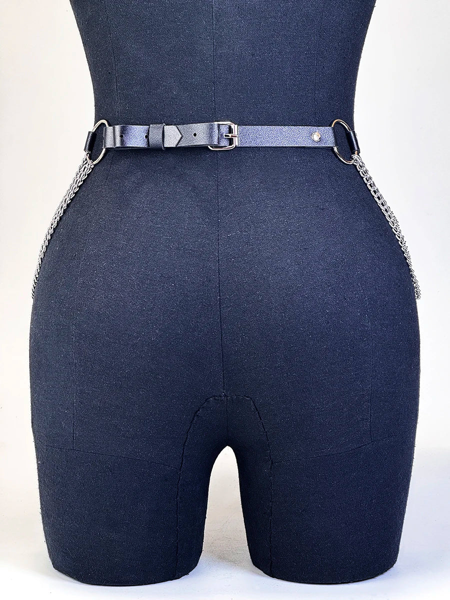  Women Fashion Waistband Accessory Leisure Punk Gothic Clothing Jewelry Belt Sexy Leather Harness Belt Waist Chain Harness