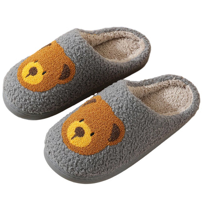 Cute Bear Slippers Fluffy Winter House Shoes Lightweight Women Winter Slippers Bedroom Slippers Cozy Soft Plush Home Slippers