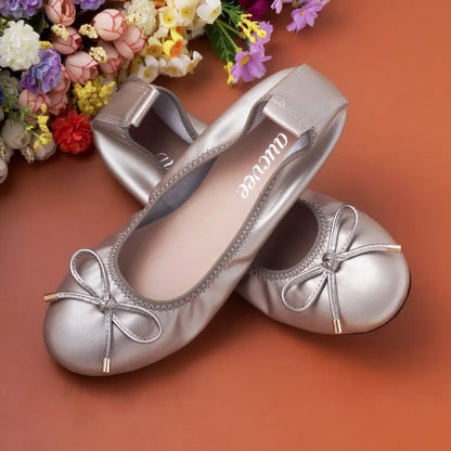 2024 Women Leather Breathable Ladies Comfortable Ballet Flats Driving Shoe Fashion Slip on Shallow Loafers Office Flat Boat Shoe