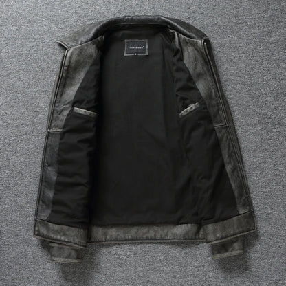 Genuine Leather Coats Autumn Mens Cloting Short Motorcycle Jackets Slim Fit Style Size S-7XL Chaquetas Para Hombre