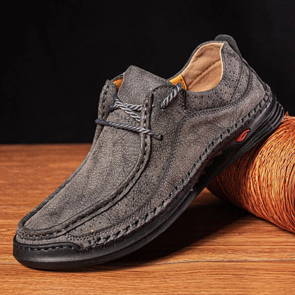 Handmade Leather Shoes Men Casual Sneakers Comfortable Driving Shoe Soft Flat Loafers Men Shoes Hot Sale Moccasins Tooling Shoe