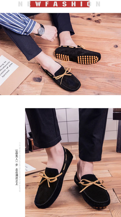 2023 Leather Men Casual Shoes Luxury Brand comfortable Slip on Formal Loafers Men Moccasins Italian Soft Male Driving Shoes