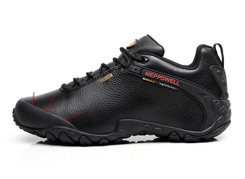 Genuine Leather Autumn Winter Men Outdoor Sneakers Casual Shoes Men's Walking Boots Climbing Shoes Flats Safety Work Shoes