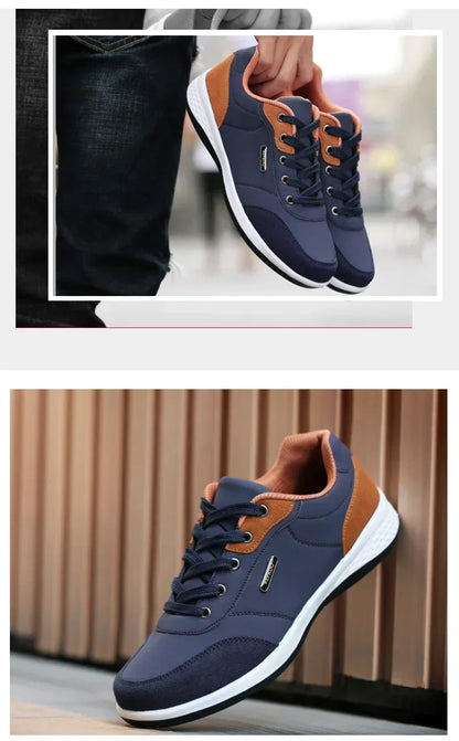 Leather Men Shoes Sneakers Trend Casual Shoe Comfortable Breathable Leisure Male Sneakers Non-slip Footwear Men Sports Shoes