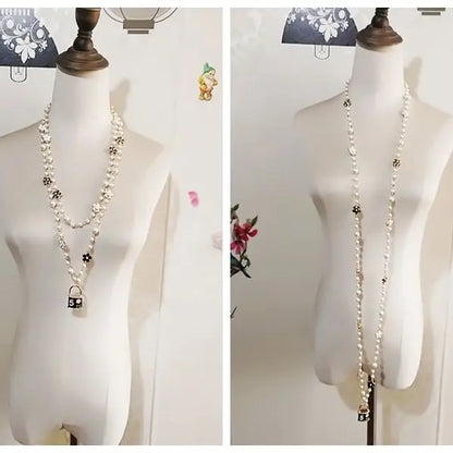 Women  Long Pearls  Sweater Chain  Necklace Accessory  For Party Jewelry