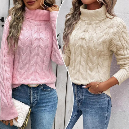 Women's Sweaters 2025 Fashionable Autumn Winter Clothes Woman Knitwear Pullover  High Neck Knit Turtleneck Sweater