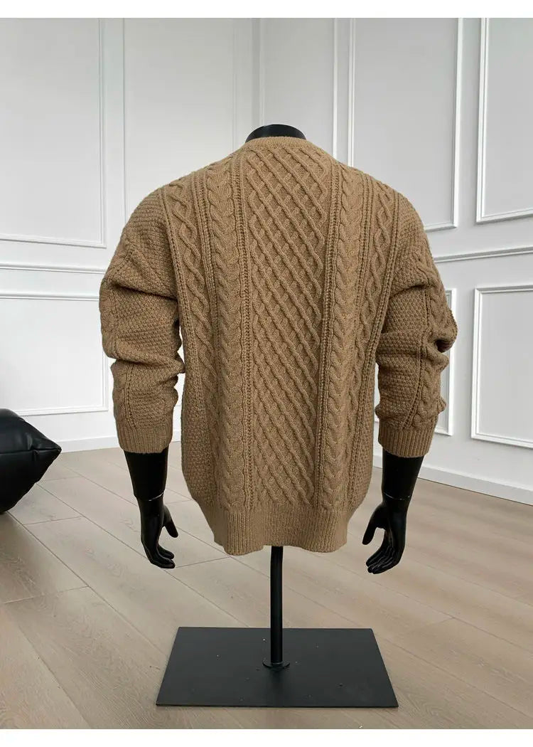 Cozy Winter Jumper Unisex Oversized Christmas Sweater Men Women Soft Casual Knit Pullover Long Sleeve Top for Cold Weather M-3XL