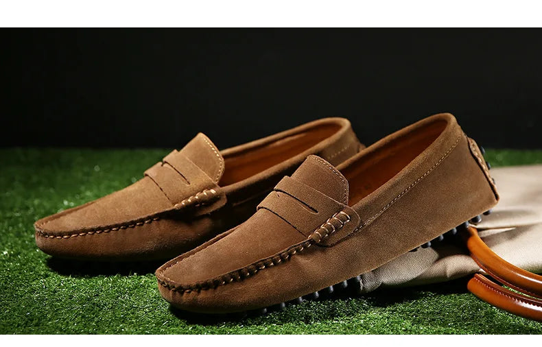 Men High Quality Leather Loafers Men Casual Shoes Moccasins Slip On Men's Flats Fashion Men Shoes Male Driving Shoes 2023