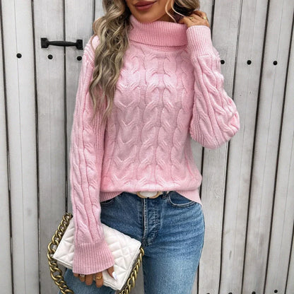 Women's Sweaters 2025 Fashionable Autumn Winter Clothes Woman Knitwear Pullover  High Neck Knit Turtleneck Sweater