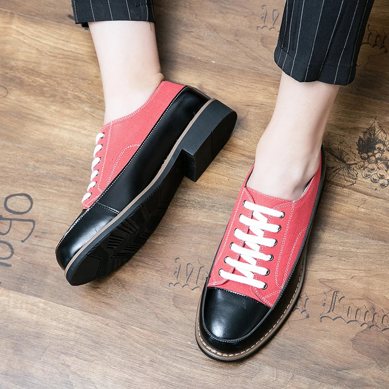 Leather Shoes Men Casual Lace Up Loafers High Quality Low Heel Platform Shoes Leather Premium Casual Luxury Brand Oxford Shoes