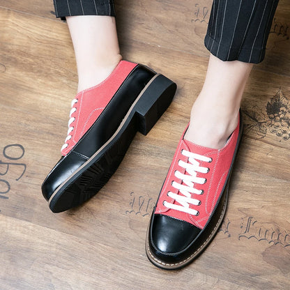 Leather Shoes Men Casual Lace Up Loafers High Quality Low Heel Platform Shoes Leather Premium Casual Luxury Brand Oxford Shoes