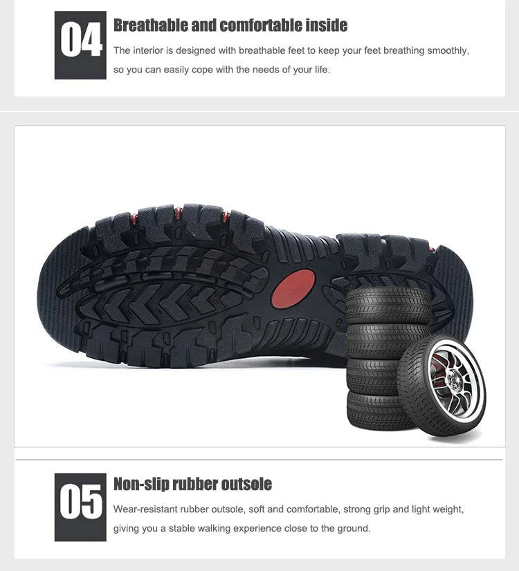 Handmade Leather Men Shoes Casual Outdoor Slip On Loafers Men Leather Shoes Flats Moccasins Walking Shoes Non-Slip Dropshipping