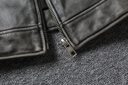 Genuine Leather Coats Autumn Mens Cloting Short Motorcycle Jackets Slim Fit Style Size S-7XL Chaquetas Para Hombre