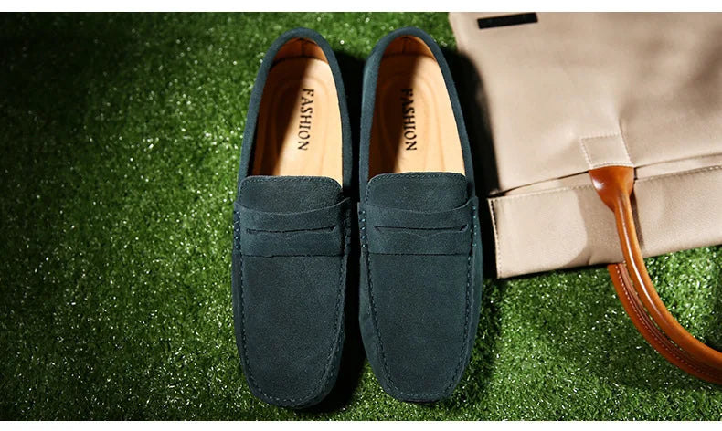 Men High Quality Leather Loafers Men Casual Shoes Moccasins Slip On Men's Flats Fashion Men Shoes Male Driving Shoes 2023