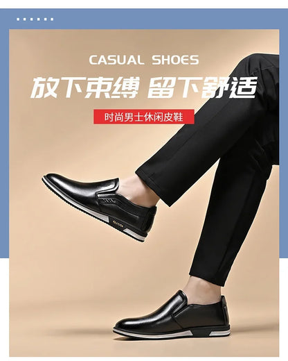 Leather Shoes Men Loafers Shoes 2024 Spring Summer Men Breathable Outdoor Casual Footwear Business Formal Single Shoes Sneakers