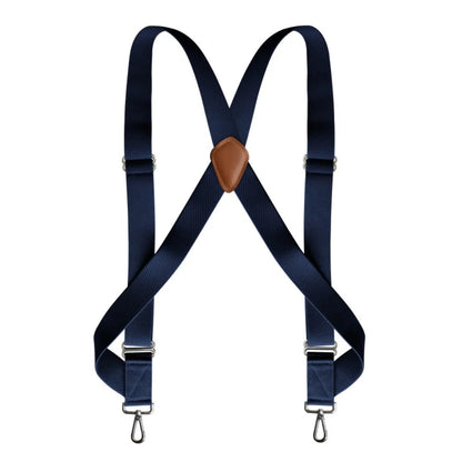 Fashion Retro Suspenders for Men Metal Clip British Style Leather Suspenders Anti-slip Suit Accessories Suspender Clip Business