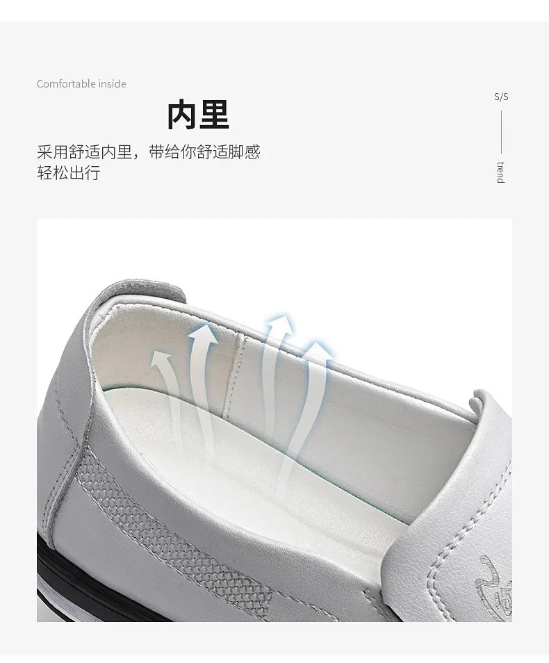 Leather Shoes Men Loafers Shoes 2024 Spring Summer Men Breathable Outdoor Casual Footwear Business Formal Single Shoes Sneakers