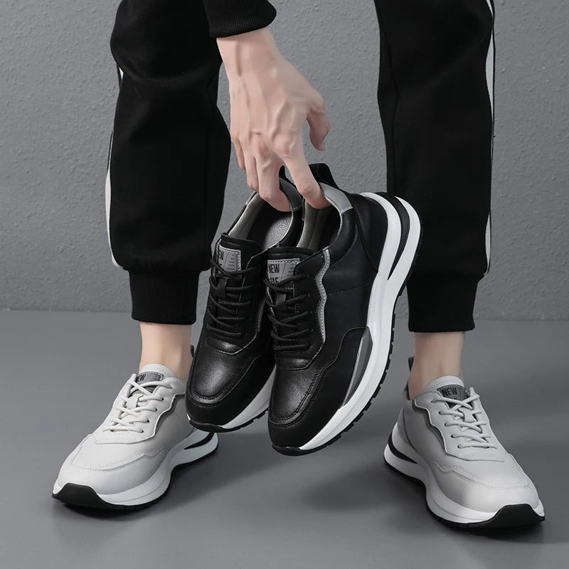 Men's leather shoes, including sports shoes, casual shoes, outdoor hiking shoes, driving shoes, and work shoes