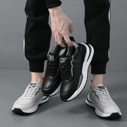 Men's leather shoes, including sports shoes, casual shoes, outdoor hiking shoes, driving shoes, and work shoes