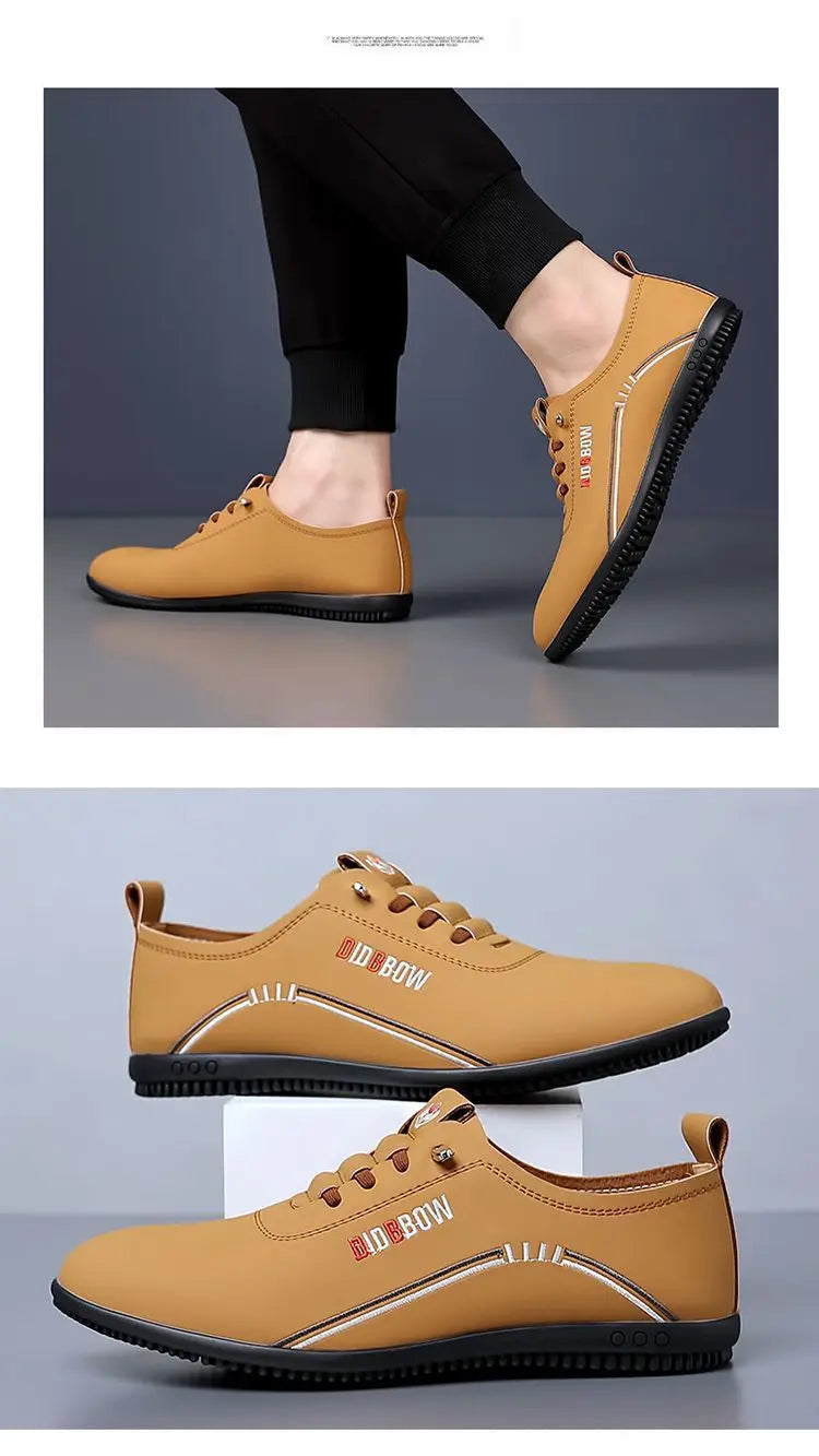 Leather Shoes for Men Fashion Soft Sole Men Loafers Comfortable Lightweight Walking Shoes Men Flats Moccasins Zapatillas Hombre