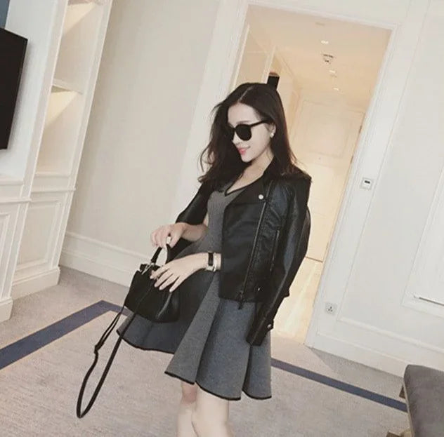 Coats Woman Spring Autumn Leather Jacket for Women New Products Korean Reviews Clothes High Quality Pretty Style Cheap Deals