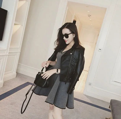 Coats Woman Spring Autumn Leather Jacket for Women New Products Korean Reviews Clothes High Quality Pretty Style Cheap Deals