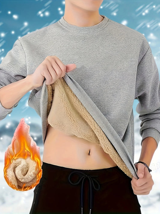 Men's Winter Sweater - Warm Polyester Knit, Soft Lining, Easy Care. Ideal for Cold Weather & Layering.Multiple Colors. Shop Now!