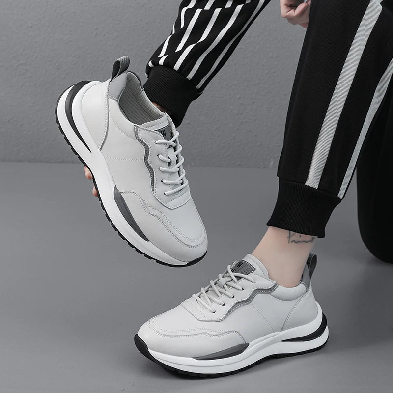 Men's leather shoes, including sports shoes, casual shoes, outdoor hiking shoes, driving shoes, and work shoes