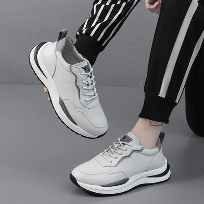 Men's leather shoes, including sports shoes, casual shoes, outdoor hiking shoes, driving shoes, and work shoes