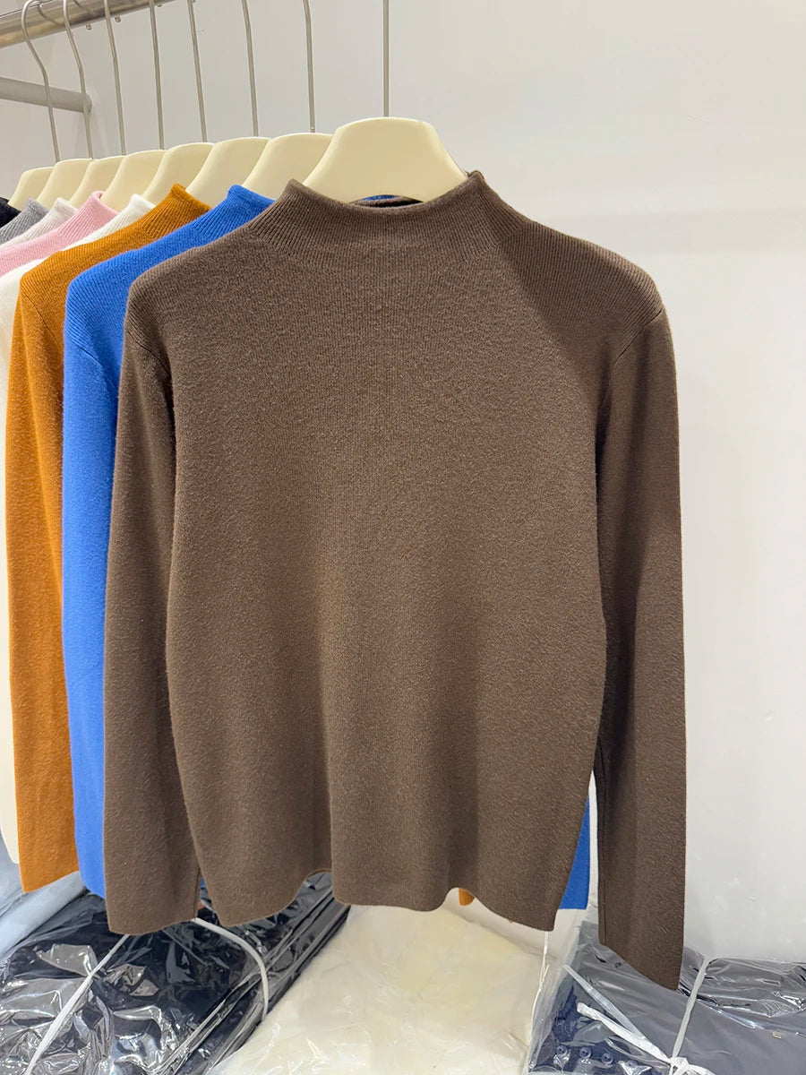 Sweater Women Autumn Winter Fashion Turtleneck Jumpers 2025 Female Long Sleeve Sweater Ladies Solid Knitted Soft Pullovers