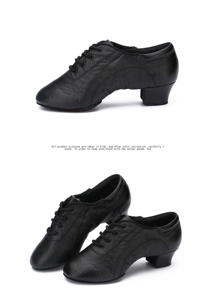 Leather Sports Shoes Perform Latin Dance Shoes For Men Bottom Female Ballroom Dancing Shoes Children Adult Ventilation Sneakers