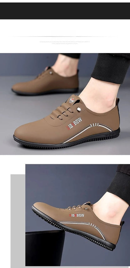 Leather Shoes for Men Fashion Soft Sole Men Loafers Comfortable Lightweight Walking Shoes Men Flats Moccasins Zapatillas Hombre
