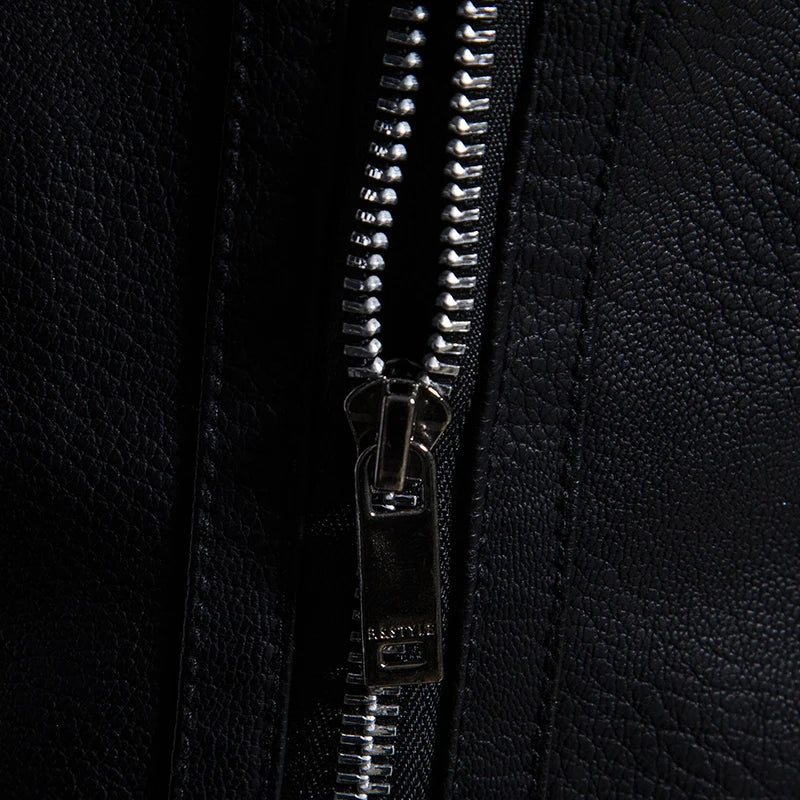 2023 New American Leather Coat Men's, Leather Jacket Men's Motorcycle Retro Tactical Top, Waterproof Coat