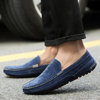 Suede Leather Man Loafers Luxury 2022 Casual Shoes For Men Boat Shoes Handmade Men Slipon Driving Shoes Male Moccasins Zapatos