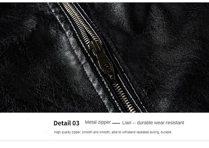 Men's Leather Jacket 2024 Autumn Winter New Plush Loose Outdoor Travel Motorcycle Coat Men Fashionable Trendy Leather Clothing