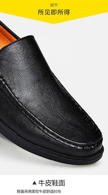Genuine Leather Men's Shoes Classics Business Dress Shoes Moccasins Slip on Loafers Driving Shoes for Men Casual Shoe 2026 New