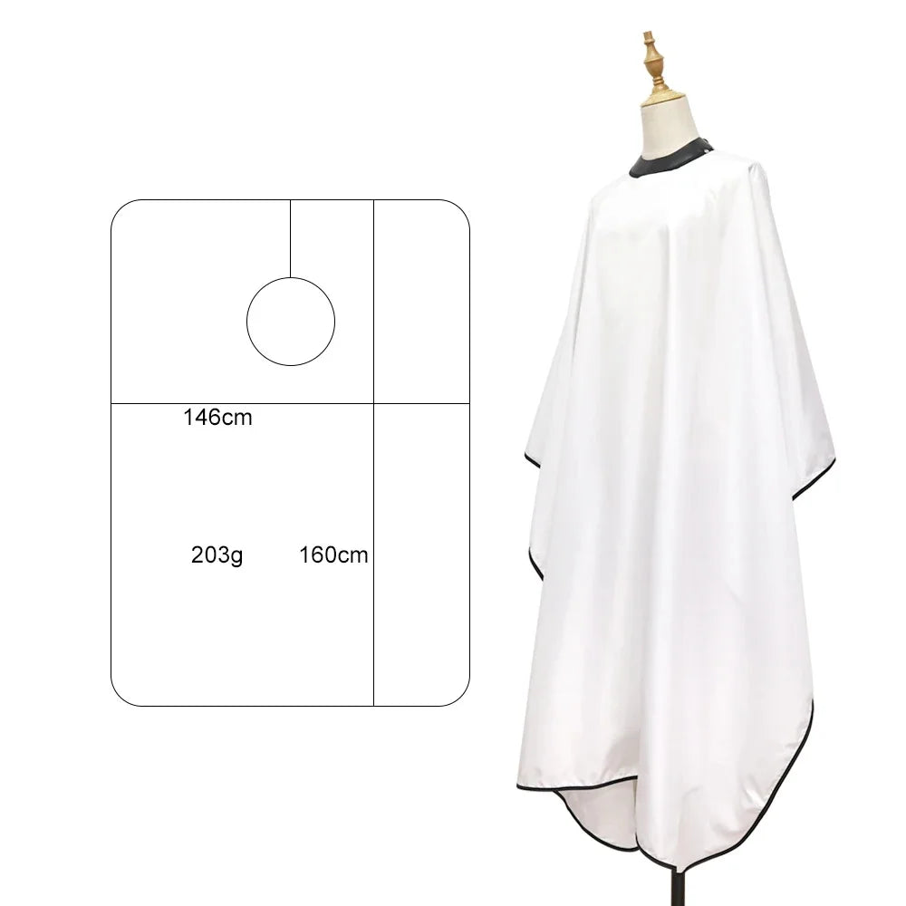 Professional Barber Cape Hair Cutting Cape Waterproof Silicone Collar Transparent Anti Static Salon Cape Eagle Shawl Style