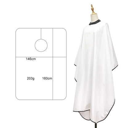 Professional Barber Cape Hair Cutting Cape Waterproof Silicone Collar Transparent Anti Static Salon Cape Eagle Shawl Style