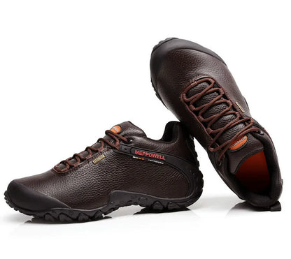 Genuine Leather Autumn Winter Men Outdoor Sneakers Casual Shoes Men's Walking Boots Climbing Shoes Flats Safety Work Shoes