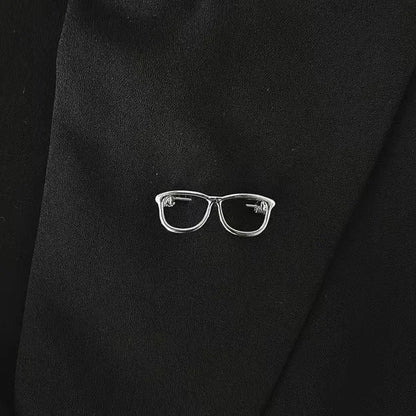 High-end Suit Accessories Buckle Mini Glasses Brooch for Women A Must-Have Accessory Ins Trendy Personality Funny Pin Collar Pin